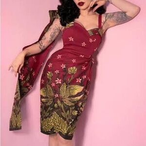 ISO Vixen by Micheline Pitt XL Tropical Terror Haunted Honey Sarong Dress